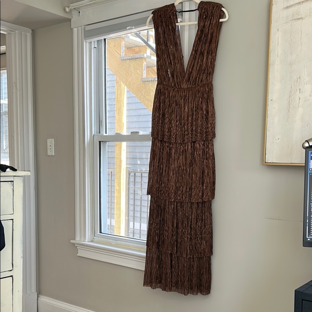 Sabina Musayev Bronze gown